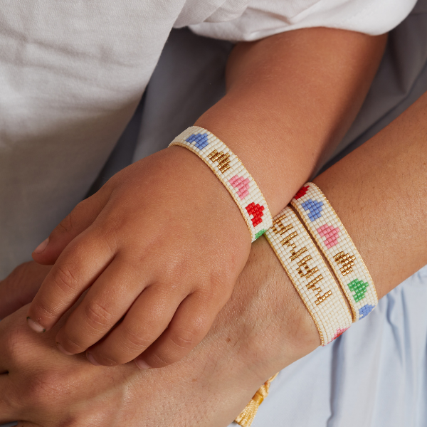 Kids' Rainbow Hearts Bracelet