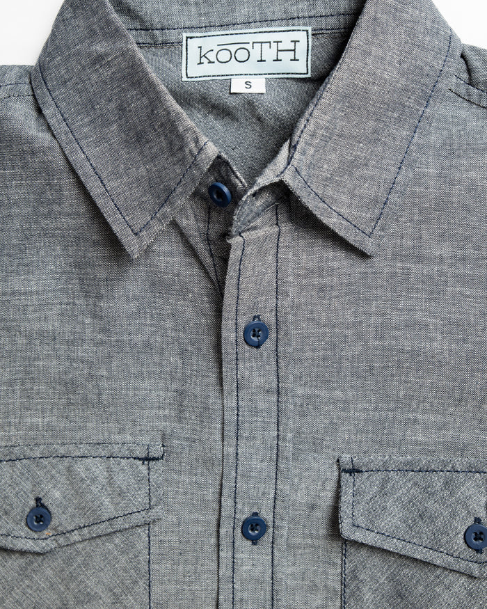 Kooth Brand Short Sleeve Workshirt Gray