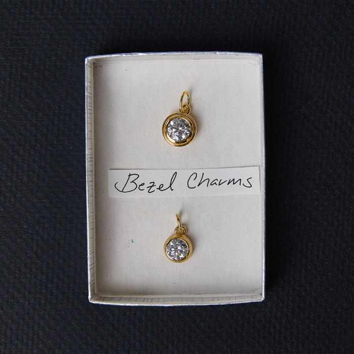 Large Bezel Charm and Bezel Charm