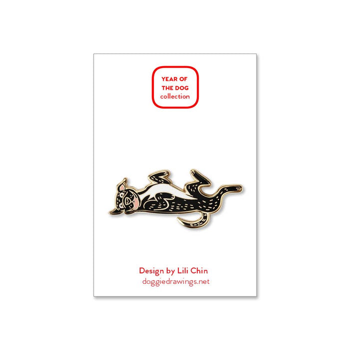 Lili Chin Art - Pit Bull Dog Enamel Pin