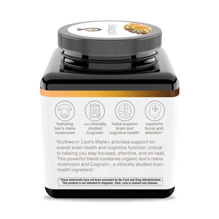LM.92074.BTL Youtheory Lion's Mane + Capsules Product Image - Left