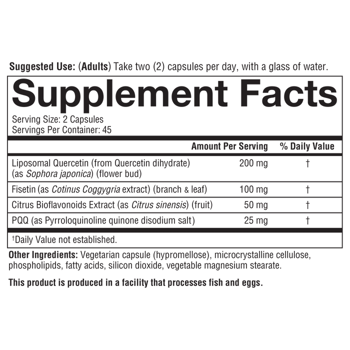 LQF.00168.BTL Liposomal Quercetin+ Product Image - Nutrition Panel