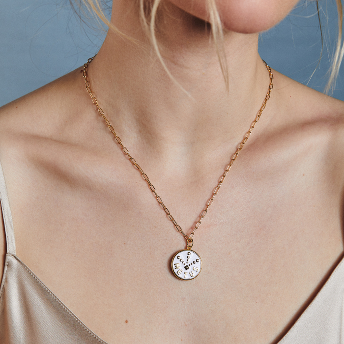 love and fear coin necklace