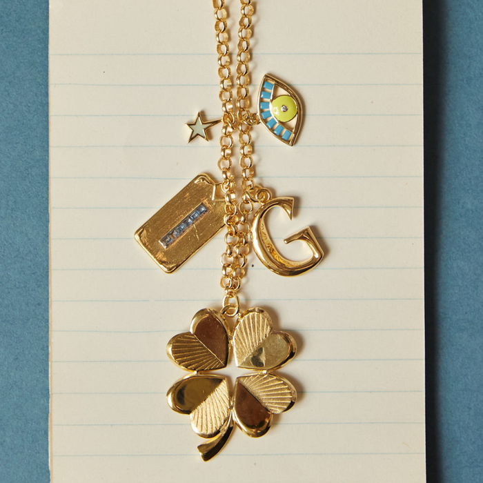 Luck & Love Clover, G charm, Carpe Diem, Evil Eye, White Star