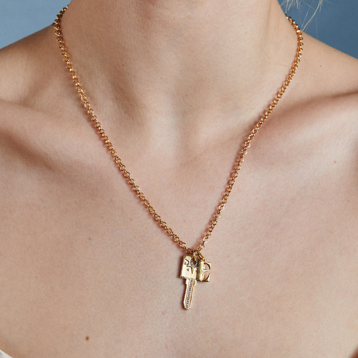 Mama Compass Key Necklace