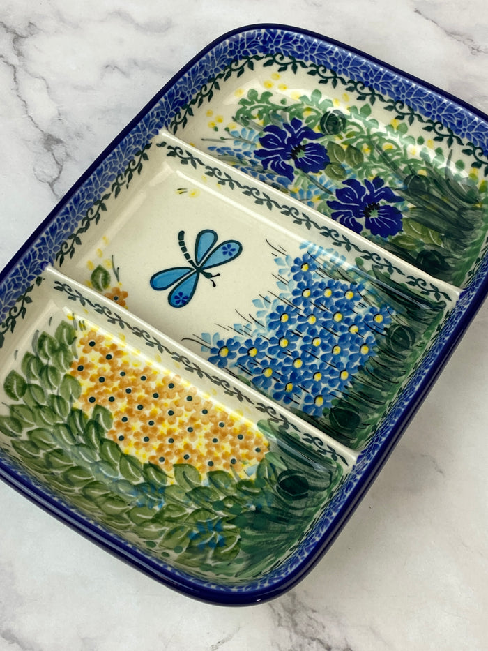 Medium Three Part Unikat Divided Dish - Shape 393 - Pattern U2380