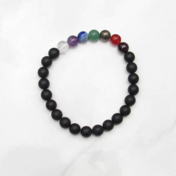 Men’s gemstone Chakra stretch Bracelet