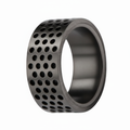 Men's Stainless Steel Multi-Hole Gunmetal Finished Ring-9mm