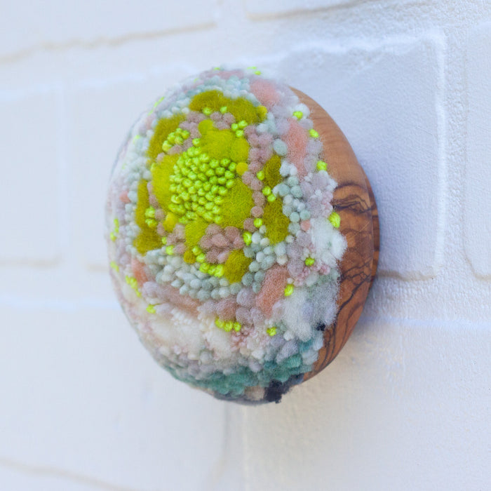 Midi Puff in Olive Wood Frame | Chartreuse in a New Way