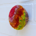 Midi Puff in Olive Wood Frame | Warm + Bright
