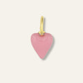 Mini Pink Enamel Heart Charm