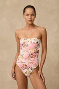 Monte & Lou Spliced Bandeau One Piece - Devine