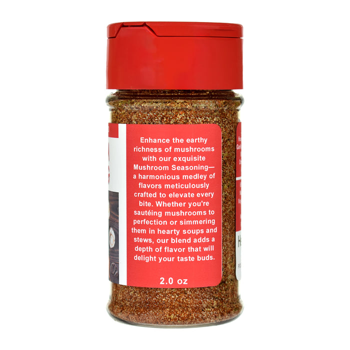 Organic Mushroom Seasoning Spice Jar - Right Side