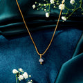 Mystic Mushroom Classic Gold and Diamond Pendant for Women