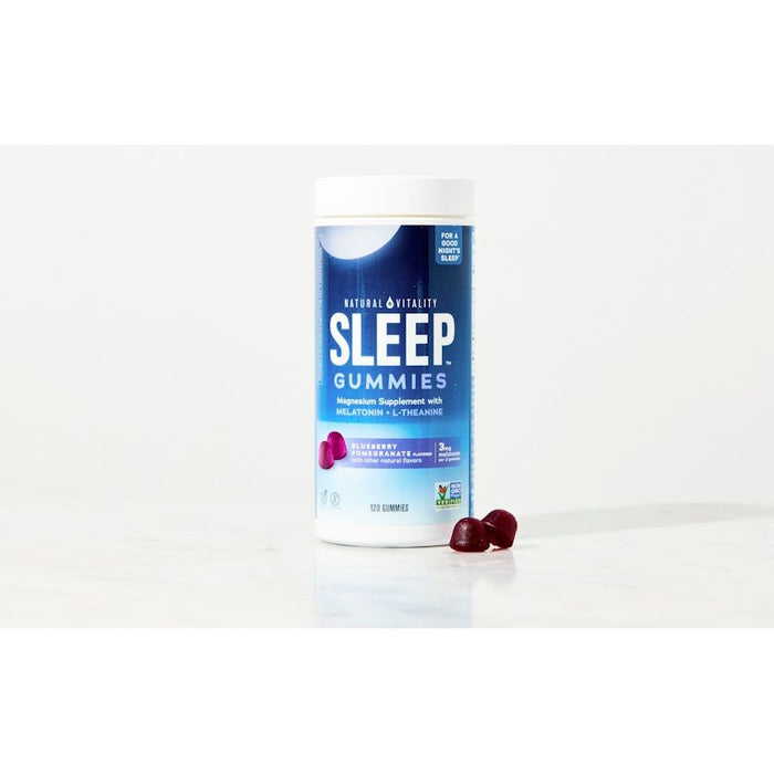 Natural Vitality Calm Sleep Gummies Blueberry Pomegranate 120 Count - The Oasis of Health