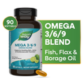 Nature's Way Mega 3/6/9 Omega Blend Lime Flavor 90 Softgels
