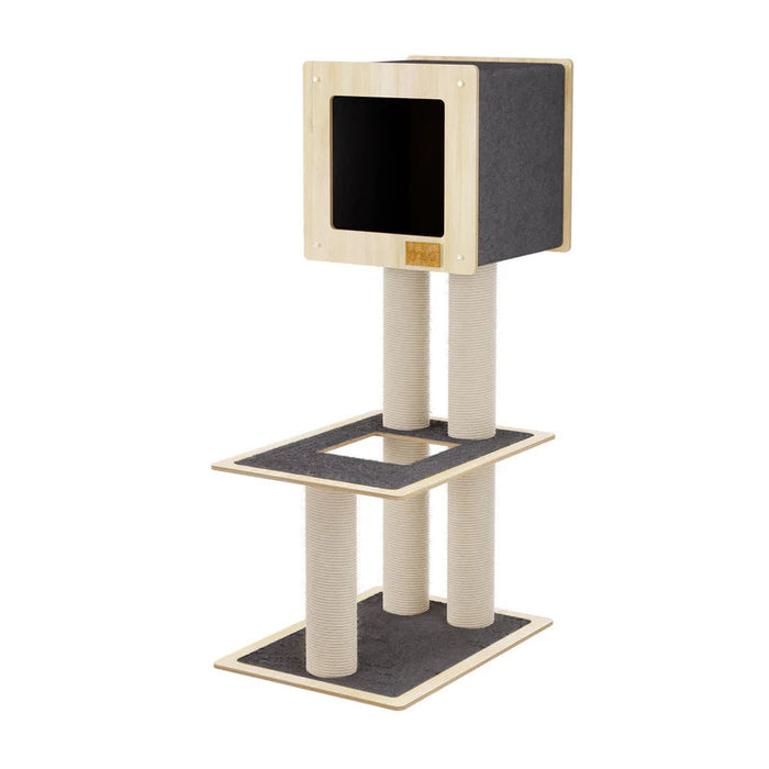Noba Animal Hut Deluxe Cat Tree with High-Quality Fique Rope