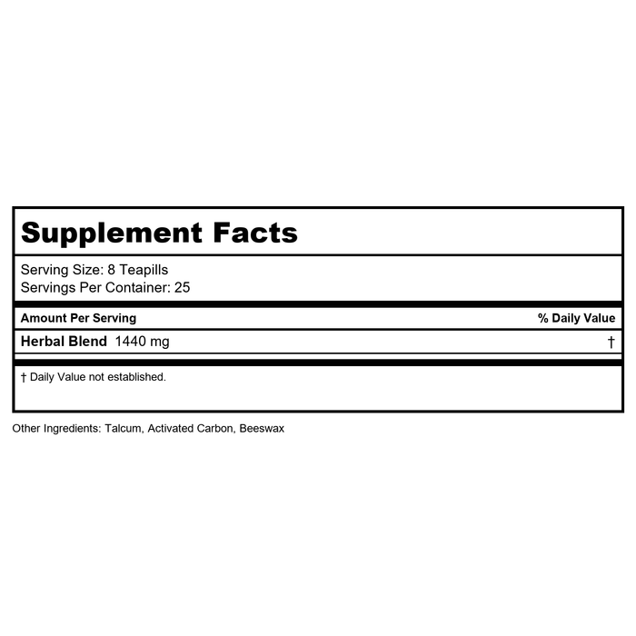 Nuherb Jade Dragon Tonify The Middle 200 Pills - - Supplement Facts panel