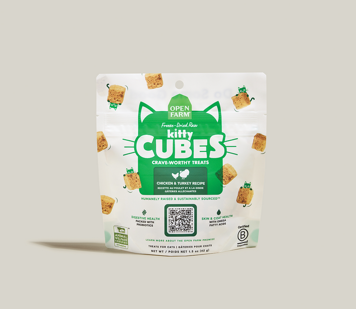 Open Farm Chicken & Turkey Kitty Cube Treats for Cats