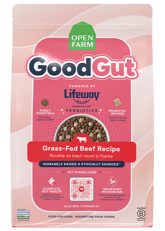 Open Farm GoodGut Grass-Fed Beef Dog Kibble