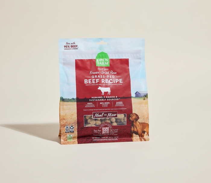 Open Farm Grass-Fed Beef Freeze Dried Raw Morsels for Dogs
