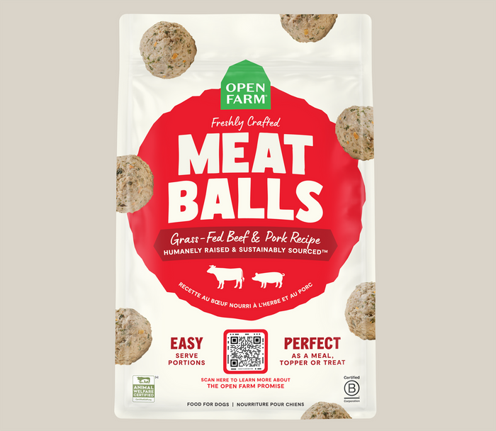 Open Farm Grass-Fed Beef & Pork Freshly Crafted Meatballs for Dogs
