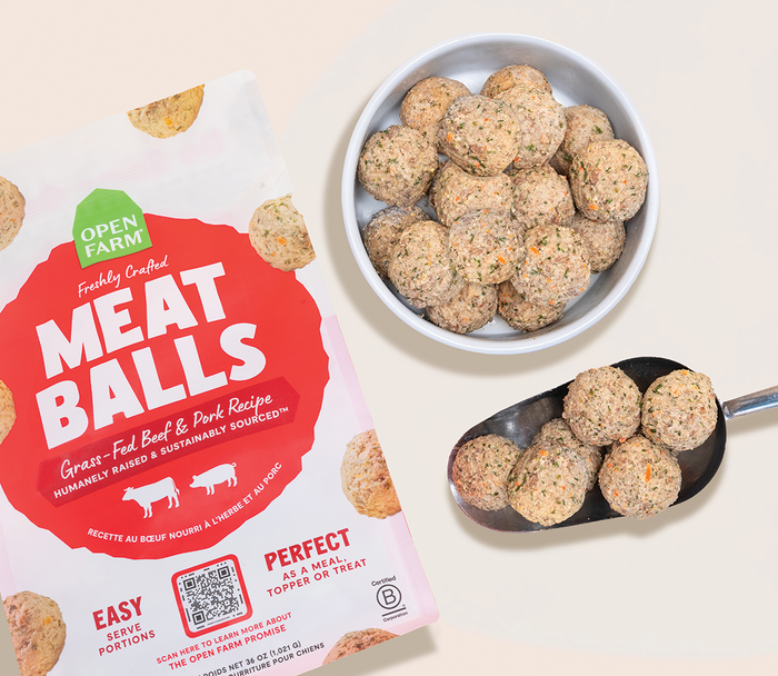 Open Farm Grass-Fed Beef & Pork Freshly Crafted Meatballs for Dogs