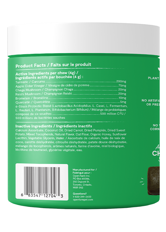 Open Farm Immune Supplement Chews for Dogs
