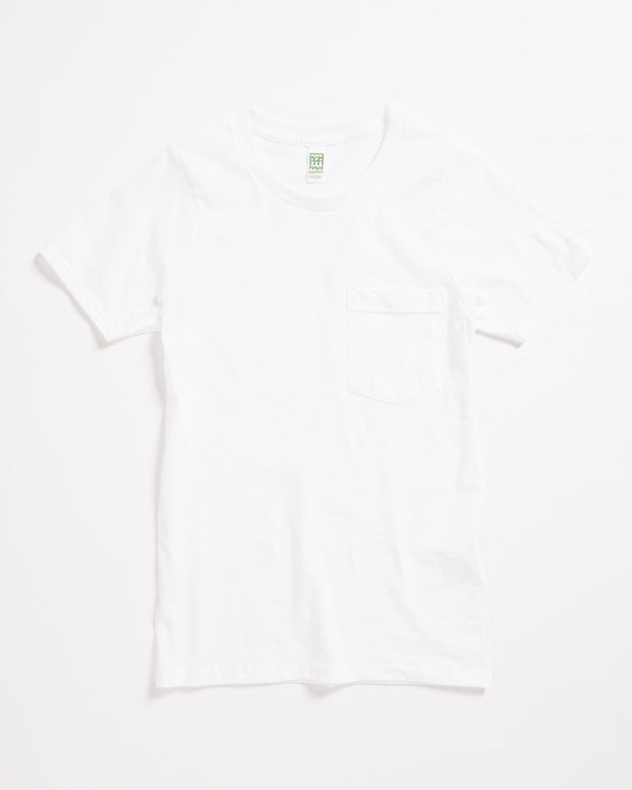 Organic Cotton Pocket Tee White