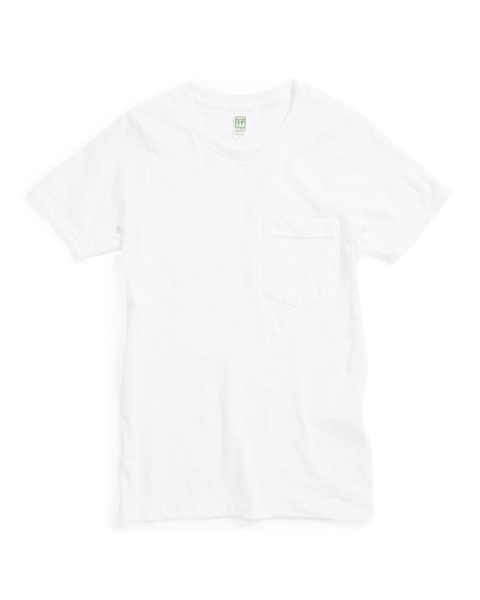Organic Cotton Pocket Tee White