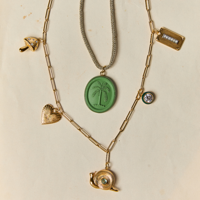 Palm Cameo Charm