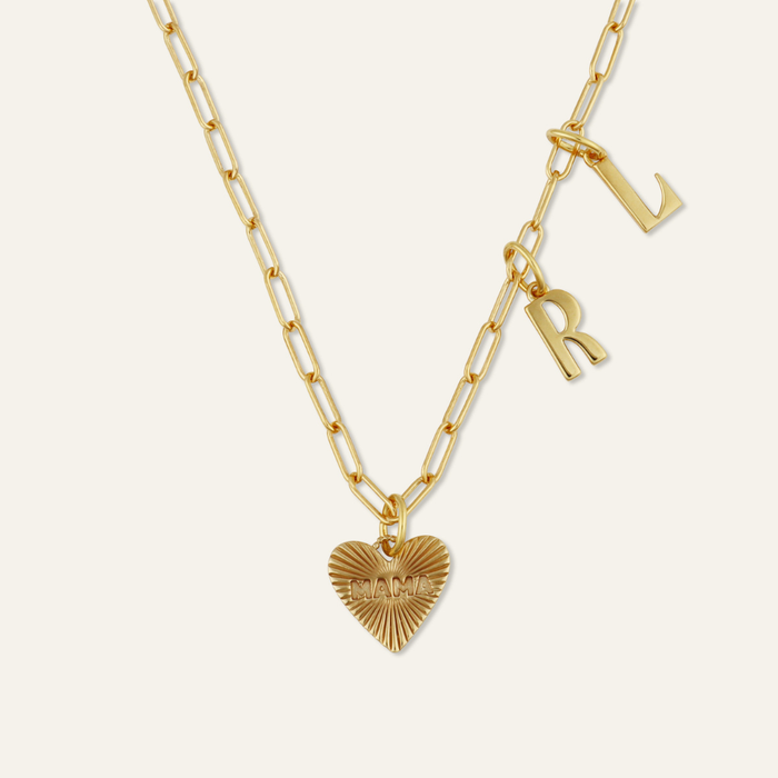 Personalized Small Heart MAMA Necklace