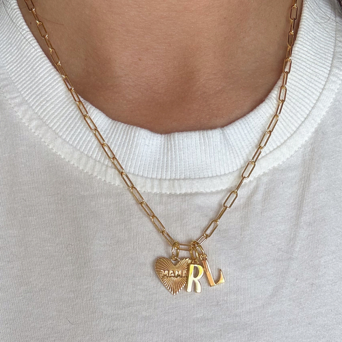 Personalized Small Heart MAMA Necklace