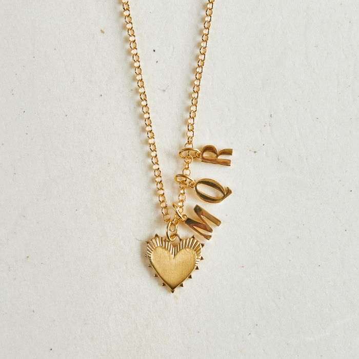 Personalized Small Heart of Gold Necklace