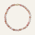 Pink Opal Knotted Gemstone Necklace