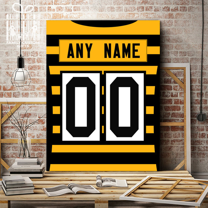 Pittsburgh Jersey Custom Canvas Print Wall Art for Boy Girl Men Women American Football Personalized Canvas Art