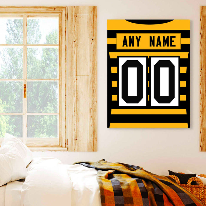 Pittsburgh Jersey Custom Canvas Print Wall Art for Boy Girl Men Women American Football Personalized Canvas Art