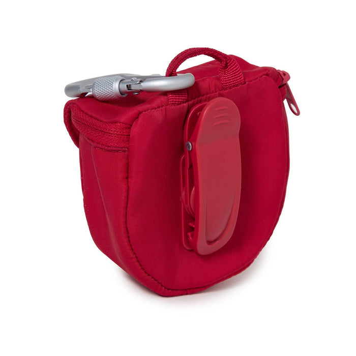 Playfield - Bailey Treat & Ball Pouch - Coral Red, Forest Green, Black: Coral Red