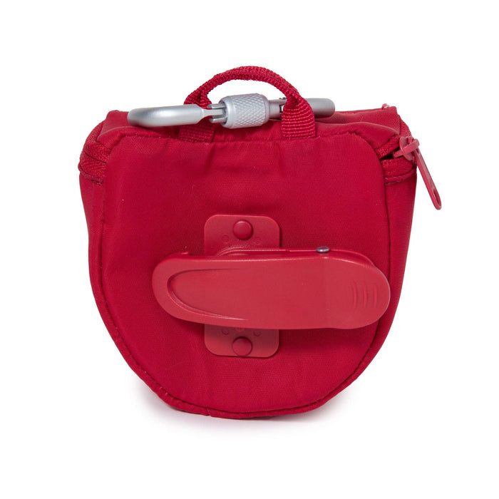 Playfield - Bailey Treat & Ball Pouch - Coral Red, Forest Green, Black: Coral Red