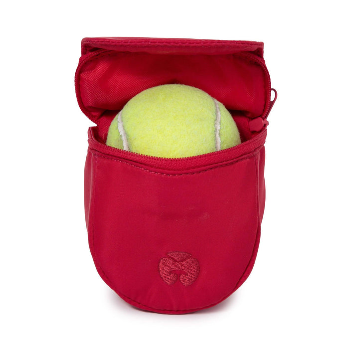 Playfield - Bailey Treat & Ball Pouch - Coral Red, Forest Green, Black: Coral Red