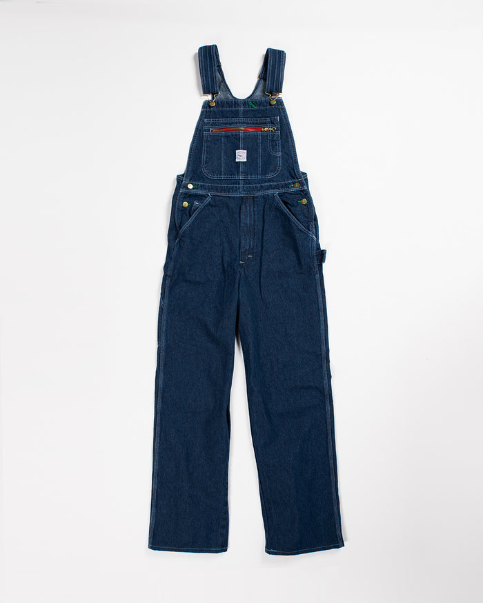 Pointer Washed Indigo Denim High Back Overalls