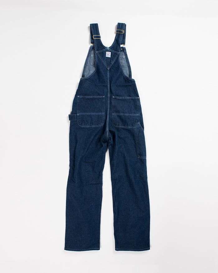 Pointer Washed Indigo Denim High Back Overalls