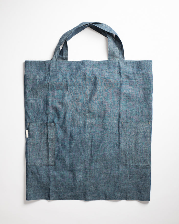 Portland Apron Company Smock Organic Hemp Blue Demin