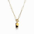 Rectangular Clasp Gold Necklace
