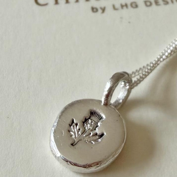 Scottish Thistle Charm Necklace - Pre Order