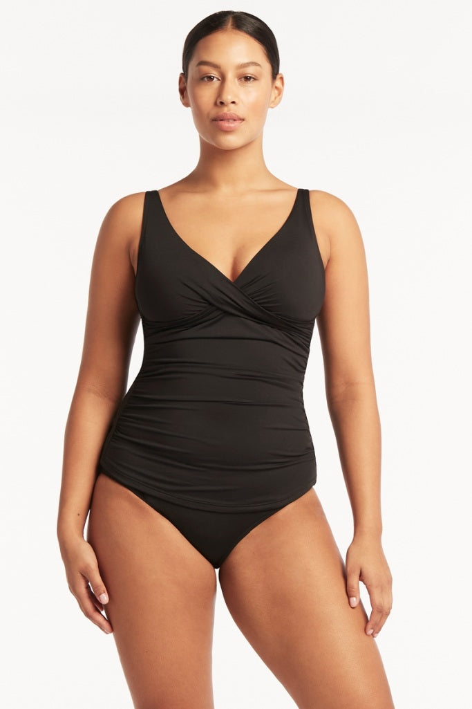 Sea Level Cross Front Multifit Singlet Top - Eco Essentials