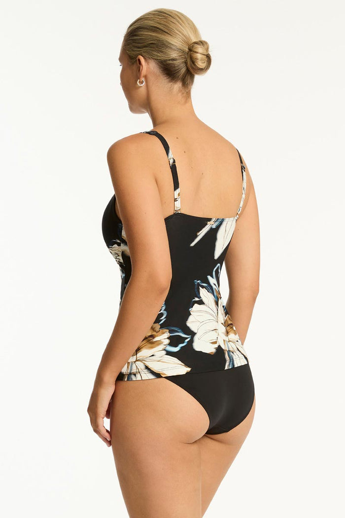 Sea Level Cross Front Swing Singlet Top - La Luna