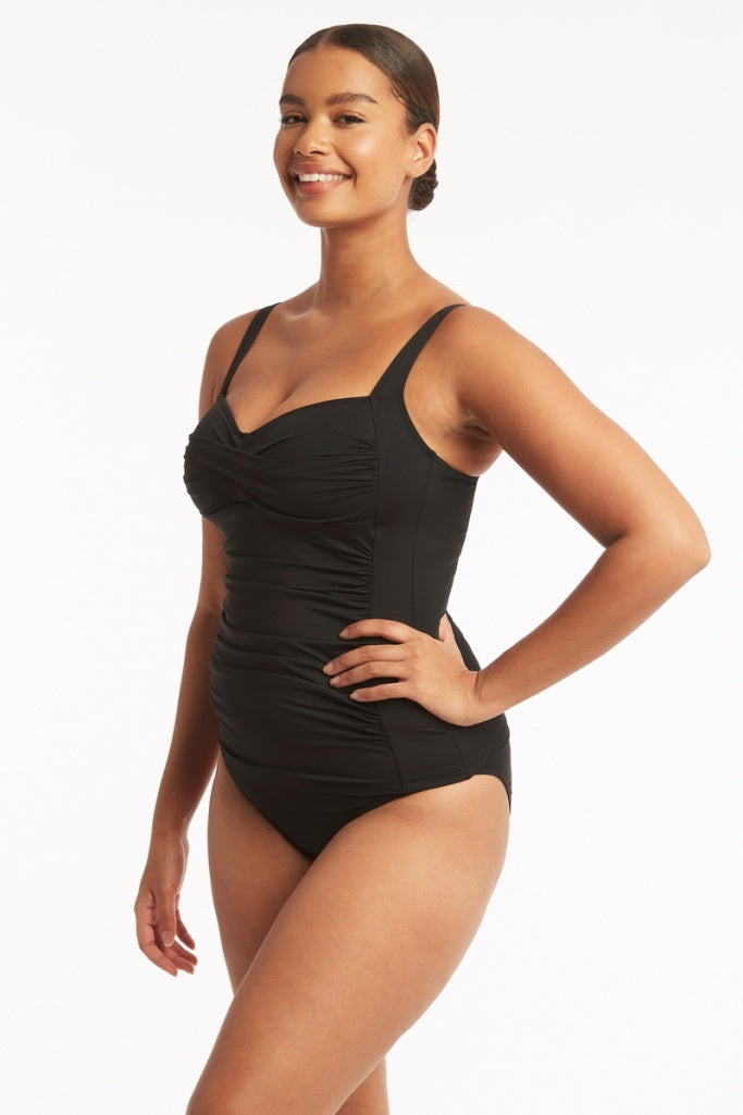 Sea Level Twist Front Multifit Singlet Top - Eco Essentials
