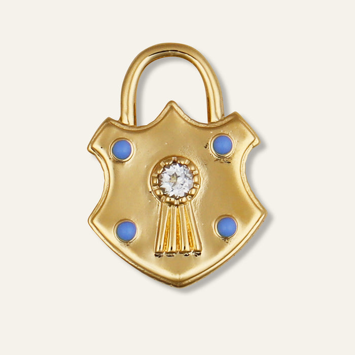 Shield Padlock Charm