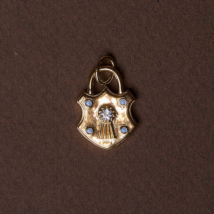 Shield Padlock Charm